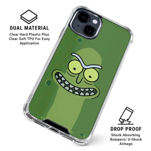 Adult Swim Rick and Morty Pickle Rick iPhone 15 Clear Case